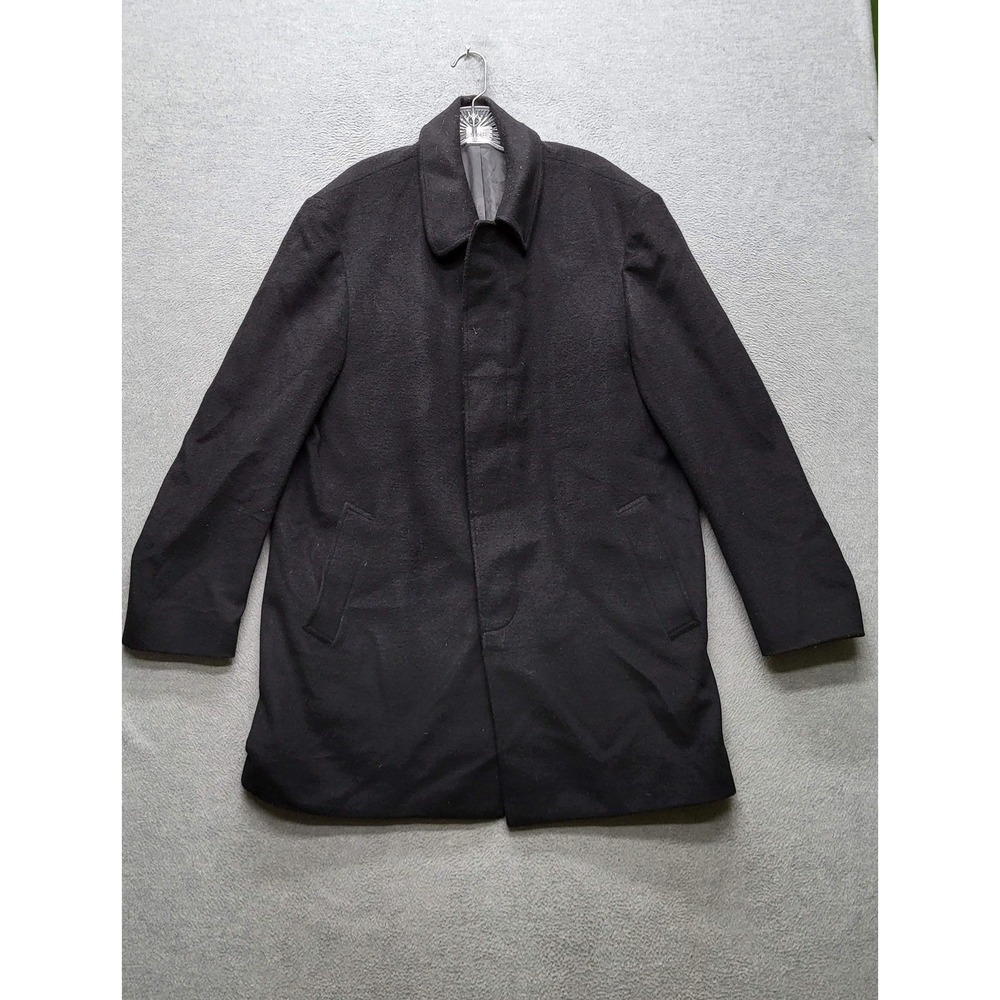Lauren Ralph Men Blazer 44R Black Polyester Wool Jake Long Sleeve‎